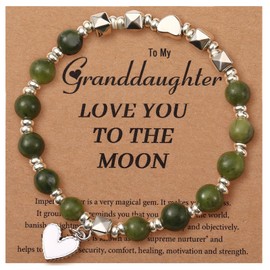 VZZNN Christmas Gifts for Women Infinity Love Heart Natural Gemstone Bracelet Gifts for Daughter Granddaughter Sister Mom Girlfriend Wife Aunt(With Gift Boxes and Greeting Cards) Granddaughter