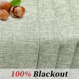 100% Blackout French Door Curtains with UV Blocker - Roll-Up Rod Pocket Shades, Easy Install Magic Tape, Light Blocking & Privacy for Glass Door Windows(Sage Green, 24" W x 38" L (Pack of 1))