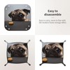 Cute Pug Dog Print Leather Vanity Tray Desktop Storage Organizer