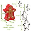 patisse Gingerman 13725 Metal Tin with 4 Stainless Steel Cookie