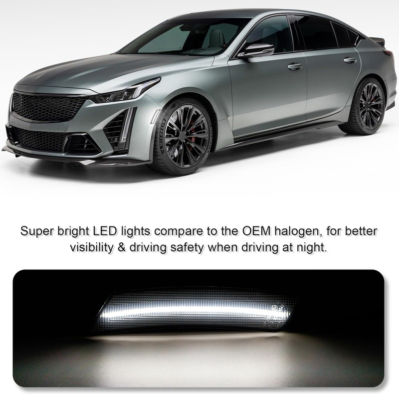 SHINEFIT Smoked LED Side Marker Light Replacement for 2020 2021