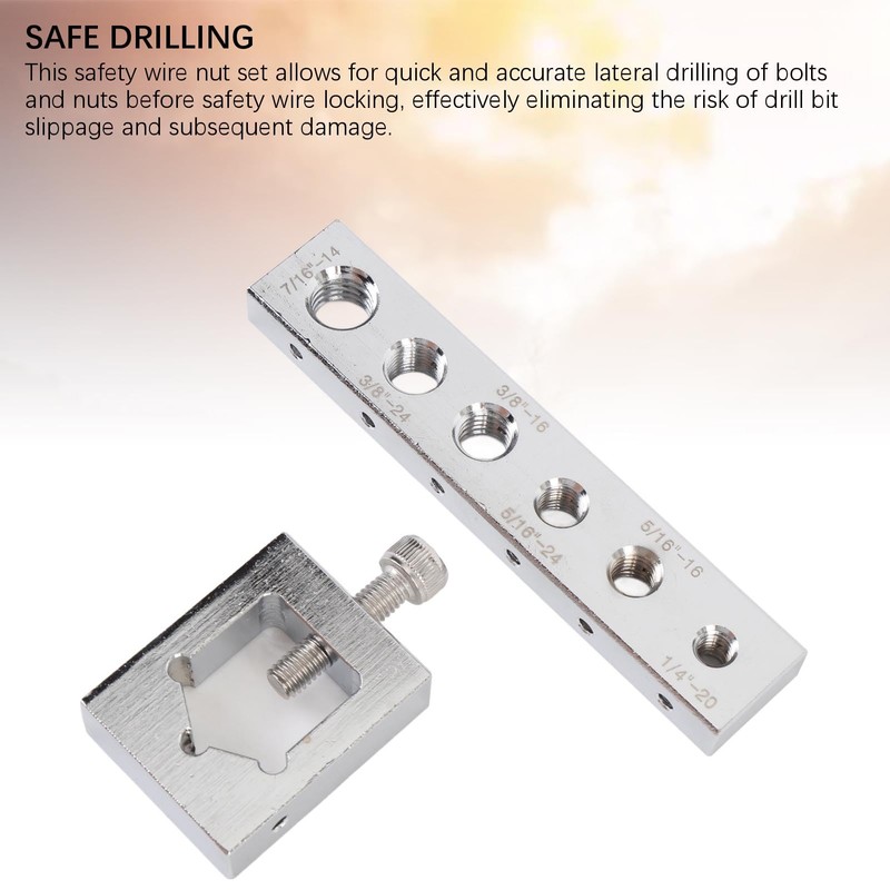 Safety Wire Drill Set, Professional Wire Lock Nut and SAE