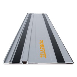 POWERTEC Track Saw Guide Rail for Milwaukee Track Saws | 55” Guide | For Perfect Repeatable Rip Cuts | Extruded Aluminum | For Optimized Bevel & Straight Cuts, 71870