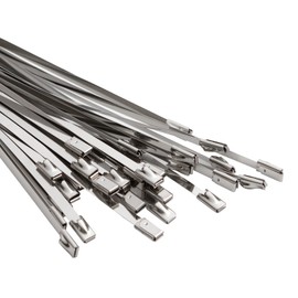 OFFO 100% SUS304 Stainless Steel Band 4.6mm x 600mm 60pcs Excellent Heat Resistance, Weather Resistant, UV and Chemical Resistant; Insulating Stainless Steel Insulating Stainless Steel Insulating Lock Ideal for use in extreme conditions such as indoor an