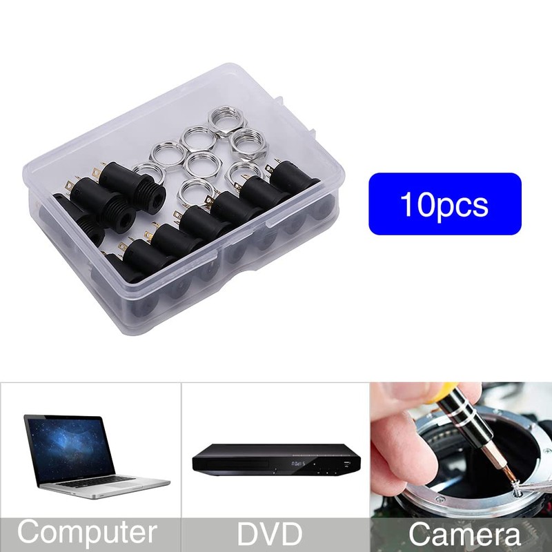 VooGenzek 10 PCS 3.5mm Mini Stereo Female Jack Socket Plug