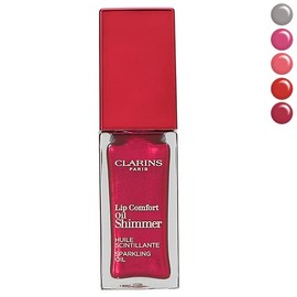 Clarins Comfort Lip Oil, Shimmer, 0.2 oz (7 g), Lip Gloss 07, Red Hot (Stock)