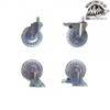 Korean-Made Noiseless Inline Wheels for Carts/Dollies (2 Swivel + 2 Fixed) - 1 Set 3 Inch