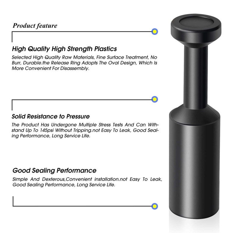 TAILONZ PNEUMATIC 8mm OD Push-to-Connect Fitting Plug Pbt Resin PP-8(Pack