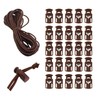 Mandala Crafts Brown Shock Cord & Plastic Cord Locks for
