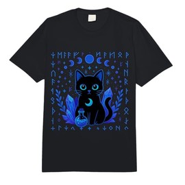 Pastel Goth Black Witchy Cat Crystals Runes Gothic Kawaii Comfort Colors Adult Heavyweight T-Shirt