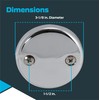 EZ-FLO 2-Hole Bathtub Overflow Face Plate with Screws, Chrome Finish,
