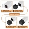sourcing map 20 Pcs 1.42 x 2.2 Inch Rectangle PVC