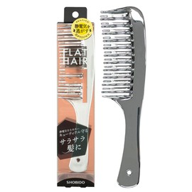 shobido Shobido Flat Hair Detangle Comb SPV71456 Static Electricity Removal Brush Chrome Plated Hair Brush