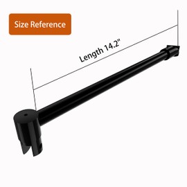 Shower Door Glass Support Bar,180 Degrees Wall-to-Glass Support Arm for 5/16" to 1/2" Thick Glass,14.2'' Shower Screen Support Telescopic Bar,for Fixed Frameless Shower Glass Panel,Black
