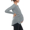 Tankaneo Womens Maternity Nursing Tops Casual Long Sleeve Double Layer