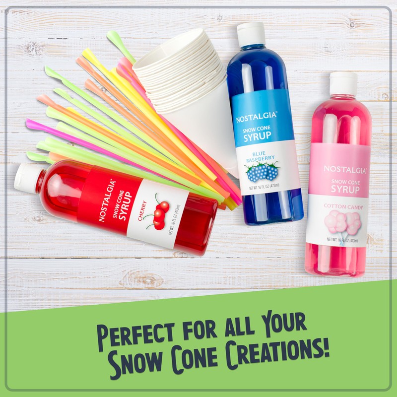 Nostalgia Snow Cone Shaved Ice Machine - Retro Table-Top Slushie