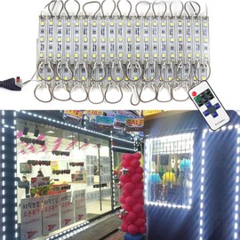 EAGWELL 20 Ft Storefront Light 40 Pieces Cold White 5050 LED Module,2 Set 5050 SMD 120 LED Module Store Front Window Sign Strip Lights