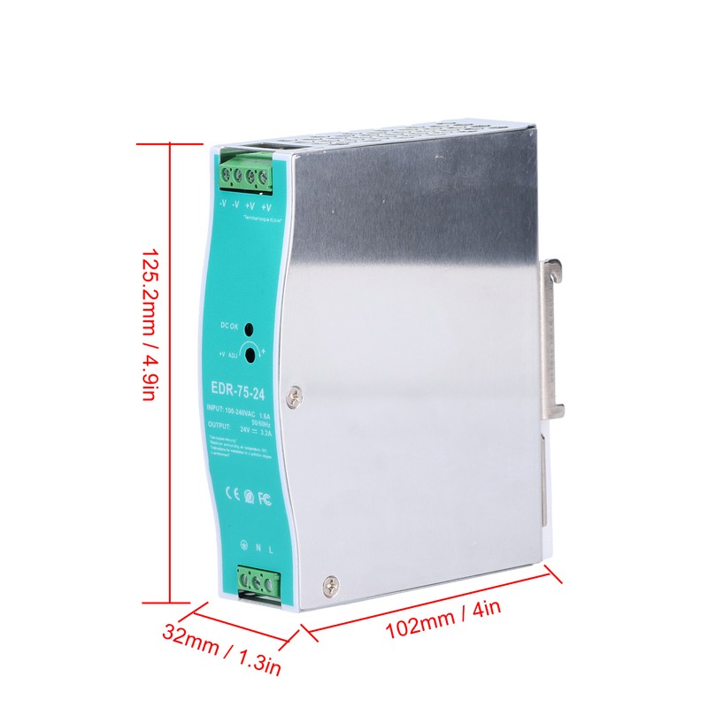 Rail Power DinRail Industrial Switching Supply Electrical DC 24V AC