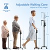 KingPavonini Walking Cane for Women/Men with Second Handle, Foldable &