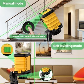 Self Leveling Laser Level,DEGLASERS Green Cross Line Laser Level,Lazer Leveler Tool for Picture Hanging Construction Floor Tile Wall Home Renovation, Indoor Project, Battery Included