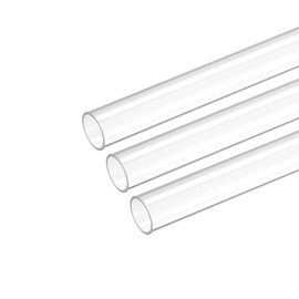 sourcing map Pack of 3 Plastic Pipes Rigid Polycarbonate Round Tubes 0.43 Inches (11 mm) Inner Diameter 0.47 Inches (12 mm) External Diameter 9.6 Inches (245 mm) High Effect for Lighting Models Water Pipes