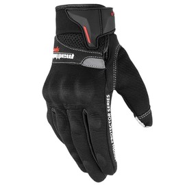 Motorcycle Gloves Inside Steel Protection for Knuckle for Men and Women, Full Finger Touchscreen Motorbike Gloves for BMX ATV MTB Riding, Road Racing, Cycling, Climbing, Motocross (Black, Medium)