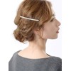 VINGTAINE H7302-S- Small Pearl Long Barrette, Wedding, Party, After-party, Simple,