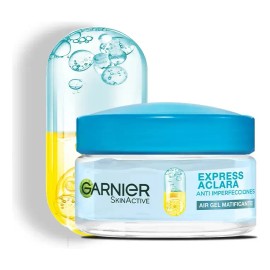 Garnier Express Aclara Anti-imperfecciones Crema Gel Matificante con Niacinamida, Vitamina C y Ácido Salicílico, 48h de Hidratación y Control de Oleos