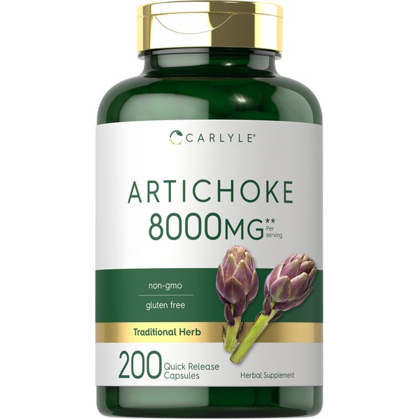 Carlyle Artichoke Extract Capsules 8000mg | 200 Count | Non-GMO, Gluten Free Supplement