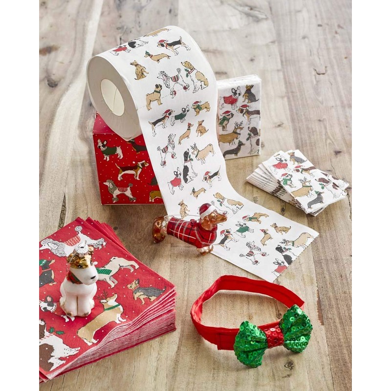 Talking Tables Christmas Party Decoration Botanical Hound Toilet Roll Christmas