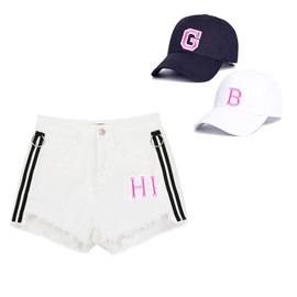 Letter Iron On Patches Sew On Appliques with Ironed Adhesive Pink Embroidered Decorative Repair Patches for Shoes Hat Bag Clothing(26PCS Alphabet Letters Set)