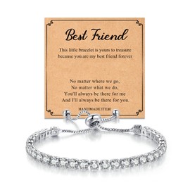 Kamwish Best Friend Bracelets, Bestie Friendship Bracelets Birthday Gifts for Female Women Her