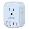 LENCENT Multi Plug Outlet Extender with USB C, 4 AC