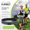 FlipBelt Cinturón Reflectante para Correr, Negro, Grande