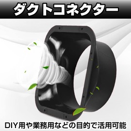 Saki&Masa Duct Connector Rectangular Ventilation Exhaust Square Straight Pipe Flange Duct Connector Flange Ventilation System Plumbing Parts Black Set of 2 (150mm)