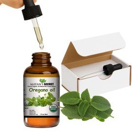 Mayan’s Secret USDA Certified Organic Oregano Essential Oil (100% Pure & Natural - UNDILUTED) Huge 1oz Bottle - Perfect for Aromatherapy, Relaxation, Skin Therapy & More