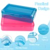 Pencil Box, Double Layer Large Capacity Pencil Case, Translucent Plastic