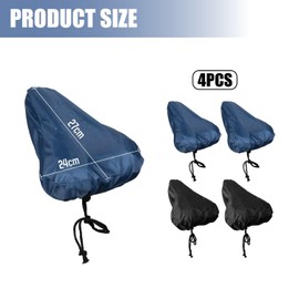 RNSKFG 4 Pieces Of Waterproof Bicycle Seat Cover, Rain Cover With Drawstring, Dust Protection Cover, Bicycle Accessories.