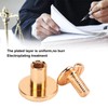 200 Set Chicago Screws Set 9.5x8mm Hard Thick Brass Uniform