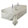 Violet Linen Vinyl Lace Betenburg Design Tablecloth Beige 54" by