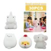 30Pcs Mochi Squishy Toys,Miniature Novelty Toys,Moji Fidget Toys,Mini Animal Squishy