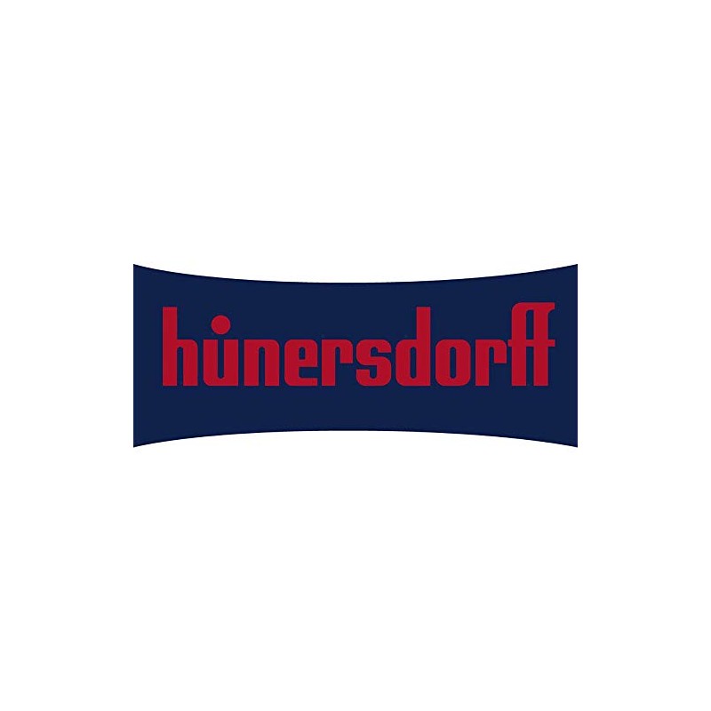 hünersdorff 955200 Universaltrichter 205mm mit Griff, Spritzschutz & Sieb, rot,