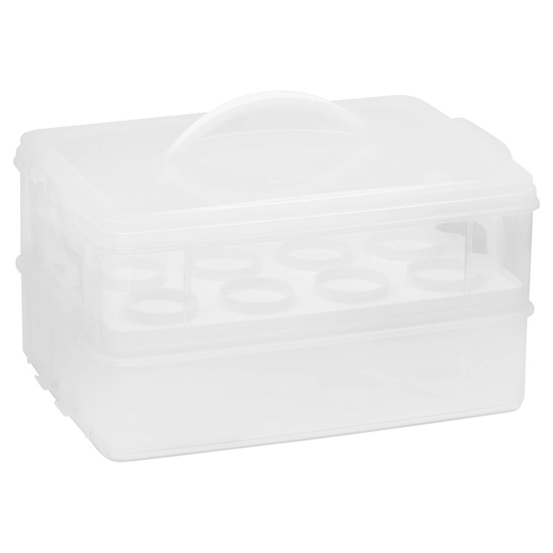 Snapware (2-Layer, 24 Cupcakes Plastic Detachable Cupcake Carrier Storage Container