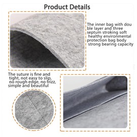 AUCOOMA Dual Purpose Bedside Storage Hanging Bag Versatile Bedside Organizer Solution for Bunk Beds, Sofas, Strollers, Homes, Dorms Gray