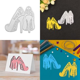 High Heels Cutting Die Metal Shoes Die Cuts Stencil Arts Cutting Template Moulds for DIY Invitation Card Making Paper Crafting Envelope Emboosing Scrapbooking Supplies