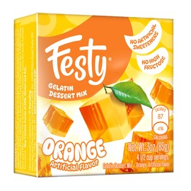 Festy Orange Gelatin Dessert Mix, 3 oz