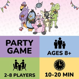 USAOPOLY Mish Match | Fast Paced Party Game for 2-8 Players | Ages 8+ | Card Game for Family Night Fun