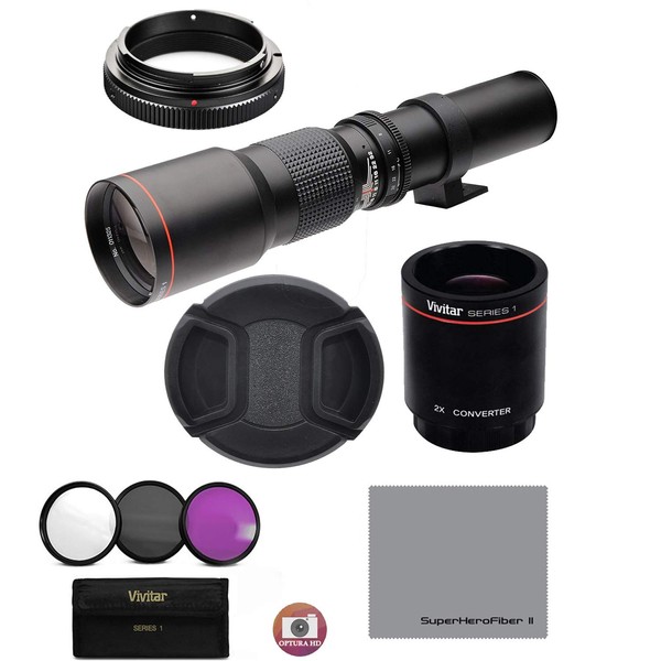 HD Telescope 500mm/1000mm f/8 Manual Telephoto Lens for Canon EOS