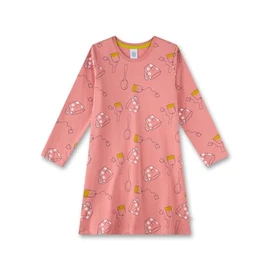 Sanetta Girls Nightdress Pink | Sustainable and Comfortable Cotton Nightdress for Girls Sleepwear for Girls, pink