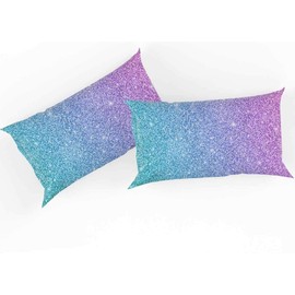 Colorful Glitter Bedding Single Girly Turquoise Teal Blue Pink Pastel Colors Duvet Cover 2 Piece Trendy Bed Spreads Girls Comforter Cover Set with Sparkle Sequin Modern Bedroom Decor Bedding